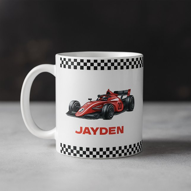 Boys Red Racing Car Personalized Mug  (Creator Uploaded)