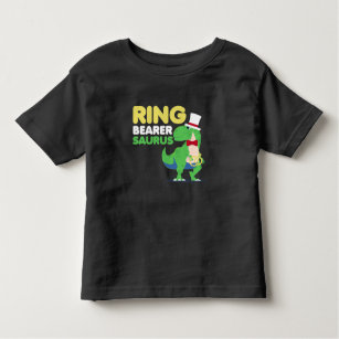 Boys Ring Bearer Dinosaur Rex Wedding Party Toddler T-shirt