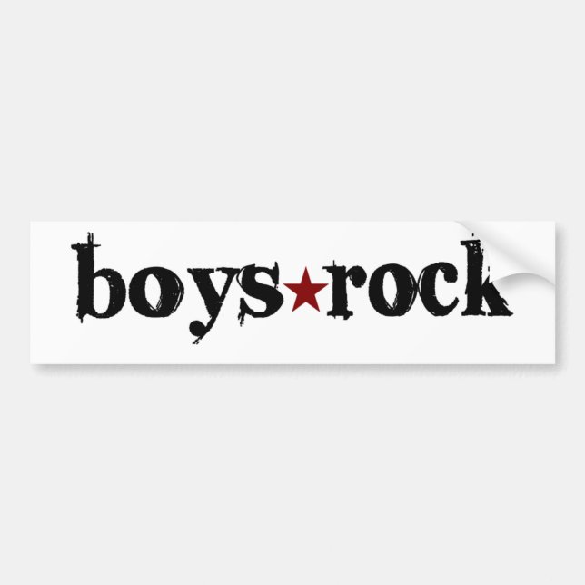 Boys Rock Bumper Sticker (Front)