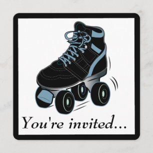 Boys Roller Skating Birthday Party Invitation
