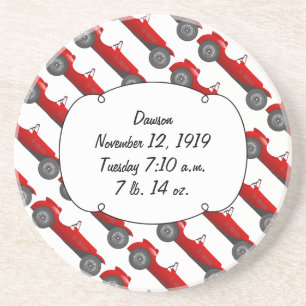 Boys Room Classic Car Gifts Sweet red Retro Car Coaster