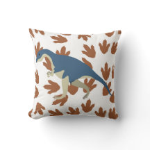 Boys Room Dinosaur Footprints Bed Pillow