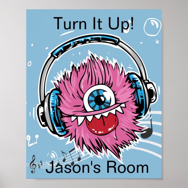Boys Room Monster Music Original Painting Poster (Front)