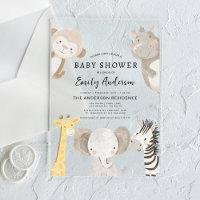 Boys Safari Animals Baby Shower