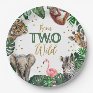 Boys Safari Two Wild Birthday Paper Plate