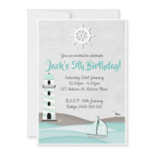 Boys Sail Invitation Bateau invitation de fête d'a