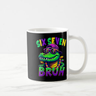 Boys Shirt Mardi Gras Six Seven Bruh Coffee Mug