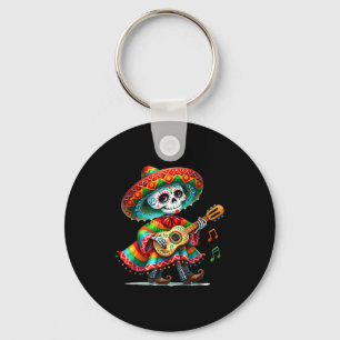 Boys Skeleton Cinco De Mayo Skull Fiesta Sombreros Keychain
