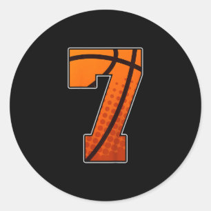 Boys Sketll Birthday Shirt 7 For Seven Year Old Bo Classic Round Sticker