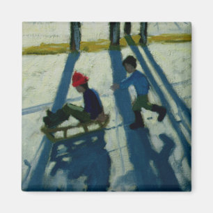 Boys Sledging Allestree Park Derby Magnet