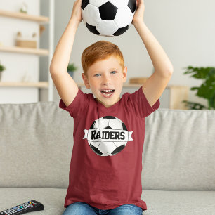 Boys' Soccer Custom Team, Player, Number & Colour T-Shirt