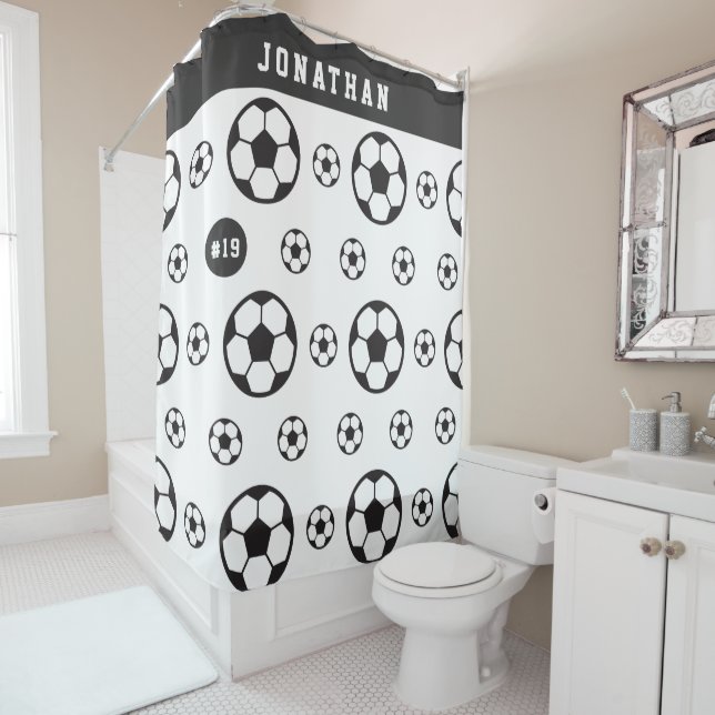 Boys Soccer Player's Name & Number Sports Fan Ball (In Situ)