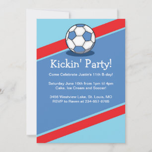 Boys Soccer Thème Anniversaire Invitations de fête