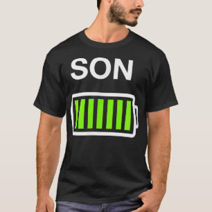 Boys Son Battery   Mommy and Daddy Low Battery  T-Shirt