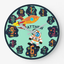 Boys Space Astronaut Rocket Planets Aliens Wall