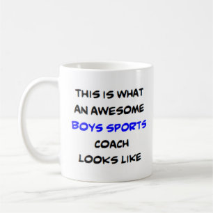 boys sports coach, awesome coffee mug