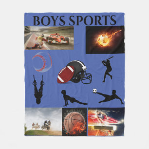BOYS SPORTS FLEECE BLANKET.