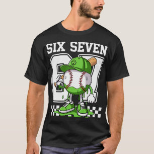 Boys St Patricks 67 Baseball Ice Cream Drip Art T-Shirt