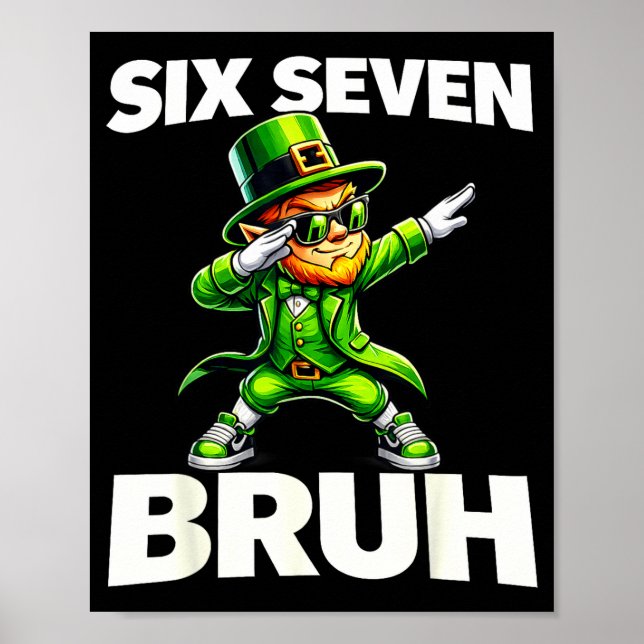 Boys st patricks day 67 leprechaun dab six seven poster (Front)