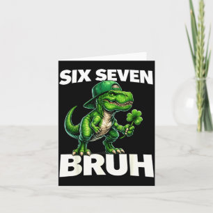 Boys st patricks day 67 trex dab six seven bruh card
