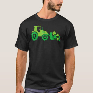 Boys St Patricks Day Crane Truck Construction Todd T-Shirt