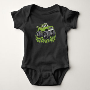 Boys St Patricks Day Toddler Lucky Monster Truck  Baby Bodysuit
