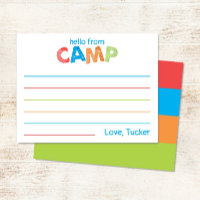 Boys Summer Camp Stationery Colourful Rustic