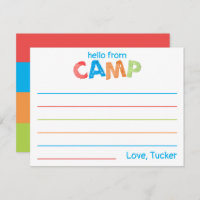Boys Summer Camp Stationery Colourful Rustic