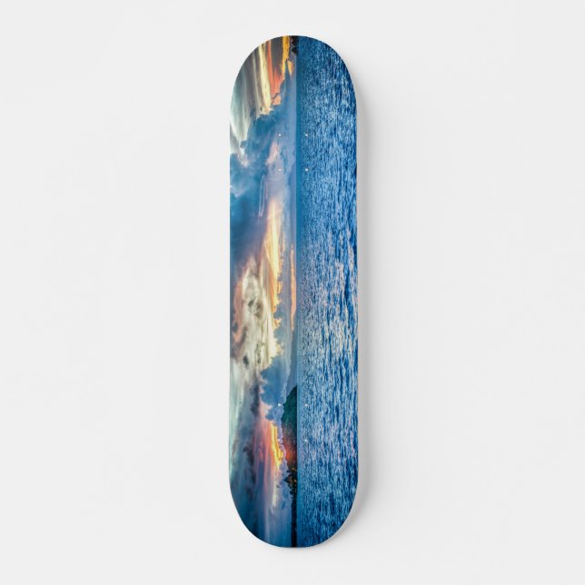 Boy's Sunset Blue Skateboard (Front)