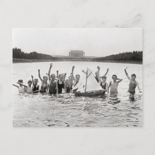 Boys Swimming, 1926 Postcard