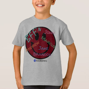 Boy's T-shirt BFF Red Emoji HAMbWG