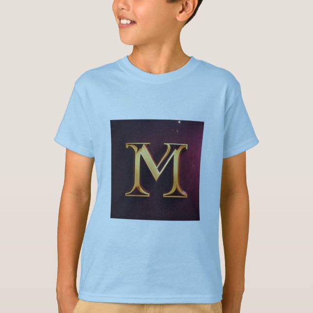 Boys' T-Shirt - "M" Logo Printed Design (Front)