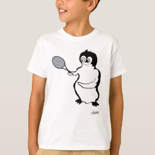 Boys T-Shirt : Penguin Tennis Player
