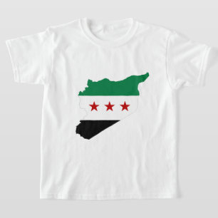 Boys' T-Shirts - syria map -Syrian Independen flag