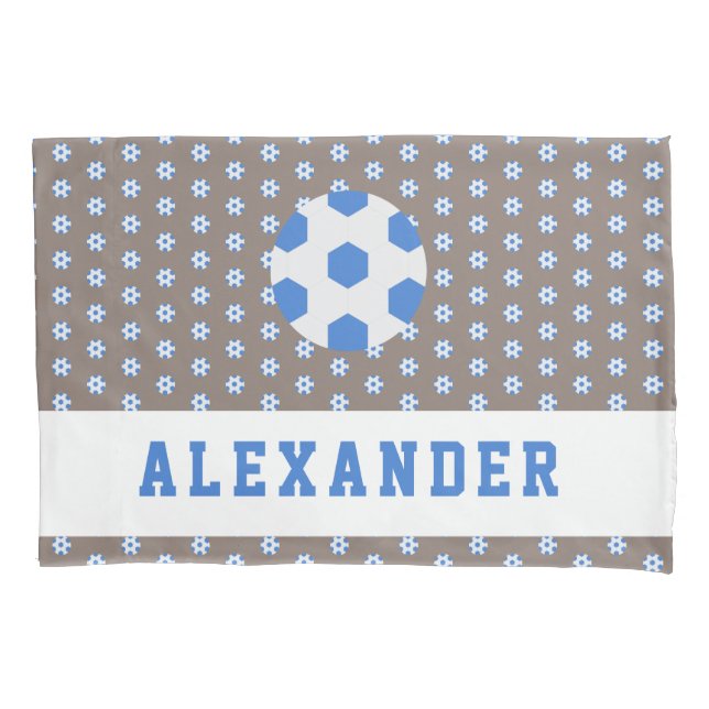Boys Teenagers Sports Soccer Ball Personalized Pil Pillowcase (Front)