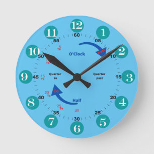 Boys Time Learning Round Clock