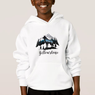 Boy's Top Hooded Sweatshirt Yellowstone Wolf