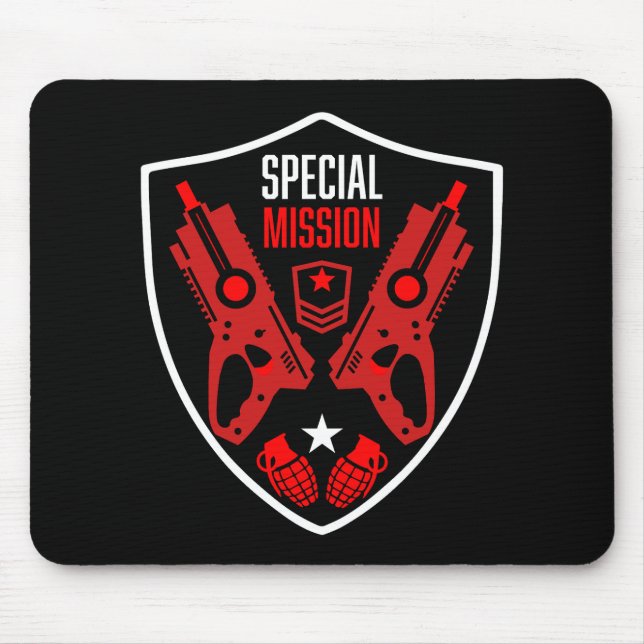 Boys Toy Dart Gun Battle Mouse Pad (Front)