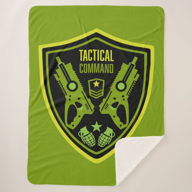 Boys Toy Dart Gun Battle Sherpa Blanket (Front)