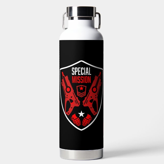 Boys Toy Dart Gun Battle Water Bottle (Front)