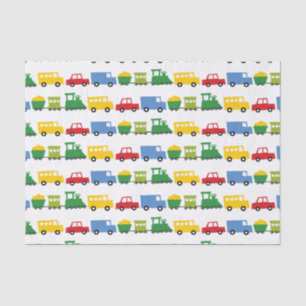 Boys Toys Colourful Transport Kid's Birthday Party Tissue Paper