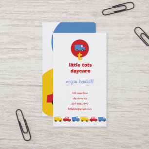 Boys' Toys Kids Preschool Daycare Business Card