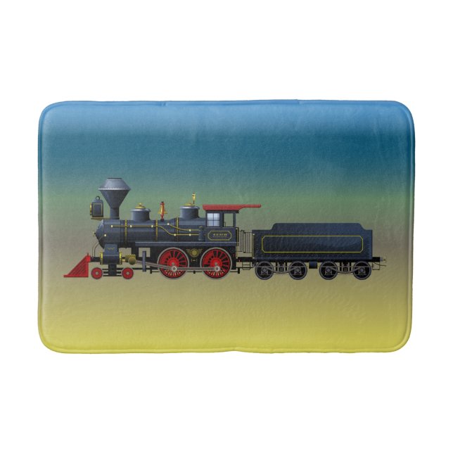 Boys Train Set Bath Mat (Front)