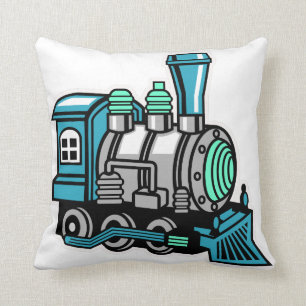 Boys Train Throw Pillow