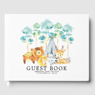 Boys Tribal Woodland Baby Shower Guest Book