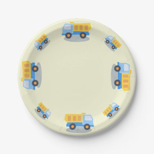 Boy's Truck  Paper Plate