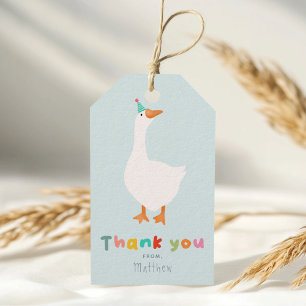 Boys Two Silly Goose Blue Farm 2nd Birthday Favour Gift Tags