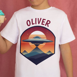 Boys' UFO at Sunset Personalized T-Shirt