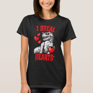 Boys Valentines Day Kids Dinosaur T Rex Lover I St T-Shirt