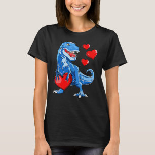 Boys Valentines Day Kids Dinosaur T Rex Lover I St T-Shirt